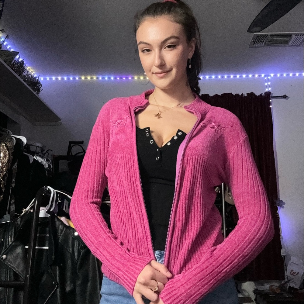 Pink long sleeve jacket
